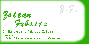 zoltan fabsits business card